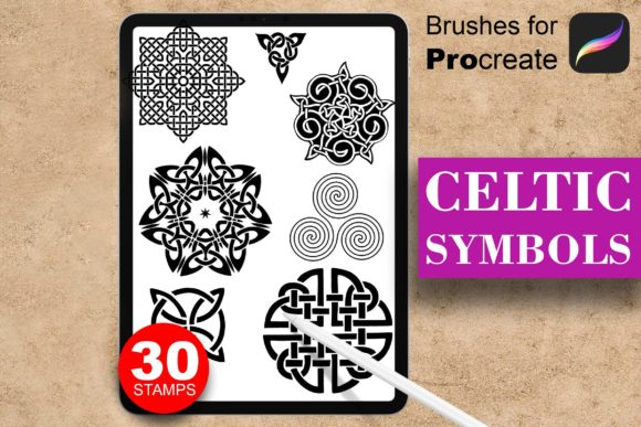 30 Celtic Symbols, Brushes for Procreate