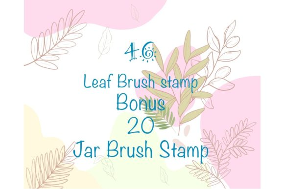 Procreate Brush Stamp Leaf and Bottles