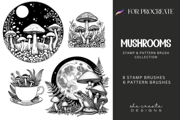 Procreate Mushroom Brush Collection
