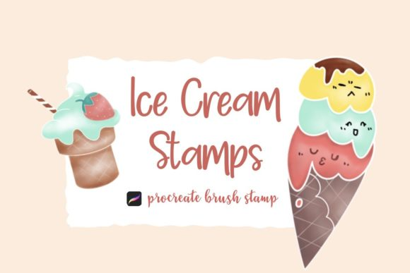 Procreate Brush Stamp : Ice Cream