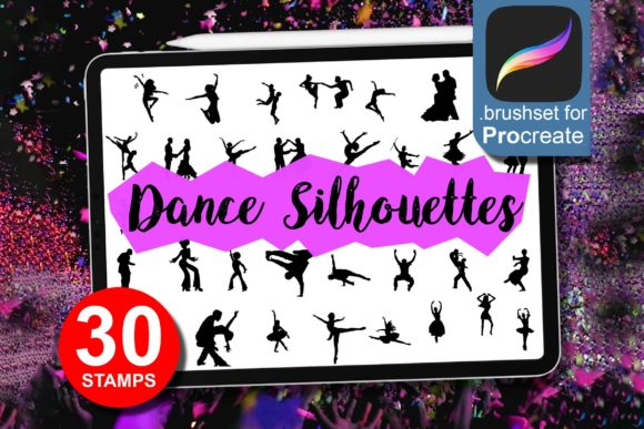 30 Dance Stamps/Brushes for Procreate