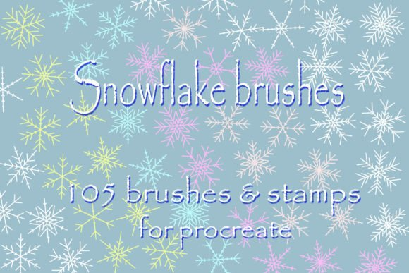 Snowflake Brushes Stamp for Procreate