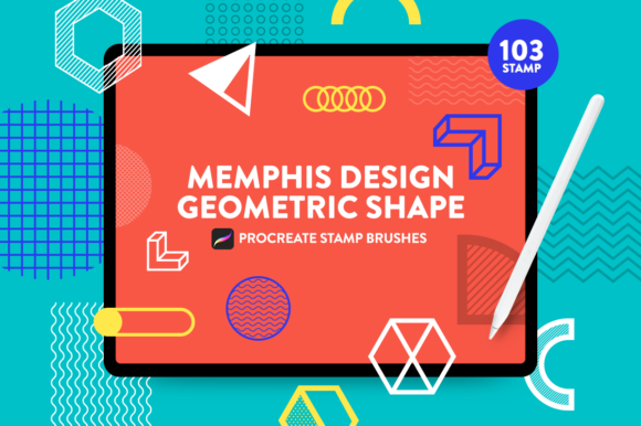 Memphis Design Geometric Stamp Procreate