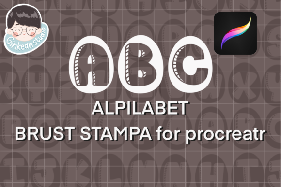 26 Alphabet Easter Brush Stamp Procreate