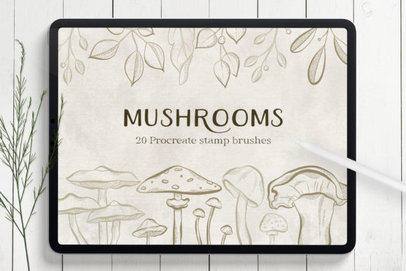 Mushrooms Procreate Stamp Brushes
