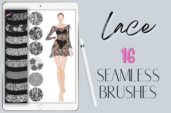 Procreate Lace Pattern Seamless Brushes