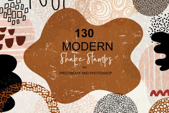 Modern Shape Stamps for Procreate & PS