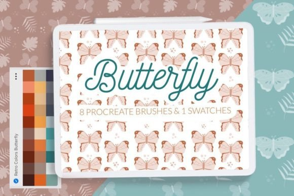 Butterfly Pattern Background Brushes