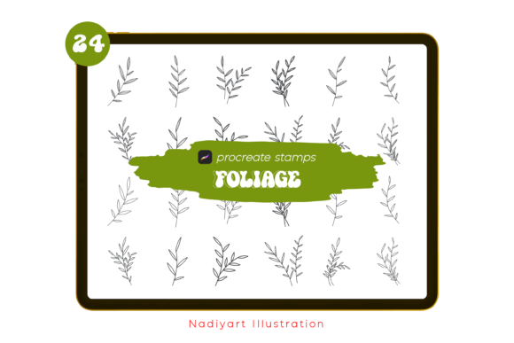 Foliage Procreate Stamp Brushes