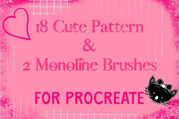 Cute Pattern & Monline Brushes Procreate