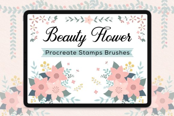 Procreate Stamp Brushes - Beauty Flower