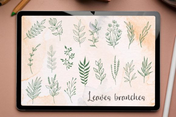 Leaves Branches Procreate Stamp Brushes