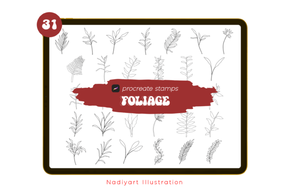 Foliage Procreate Stamp Brushes