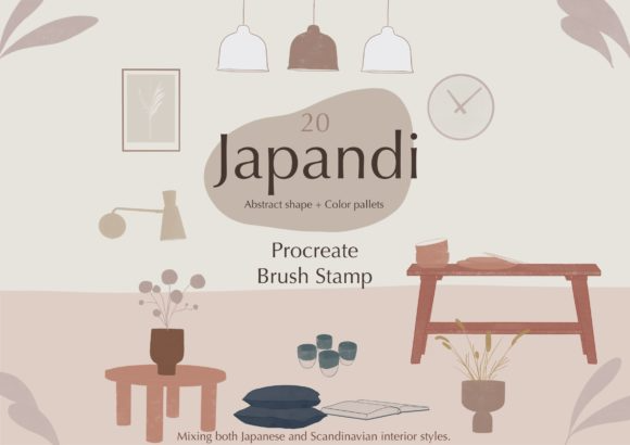 Procreate Stamp Brushes Japandi Interior