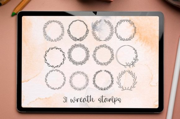 Floral Wreath Procreate Stamp Brushes
