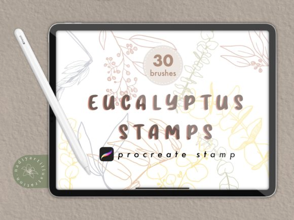 Eucalyptus Procreate Stamp Brushes