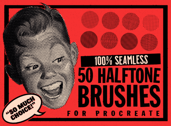 Halftone Brushes for Procreate