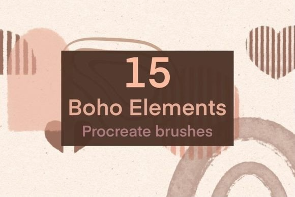 Boho Elements Procreate Stamp Brushes