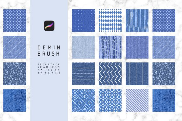 Denim Seamless Procreate Pattern Brush