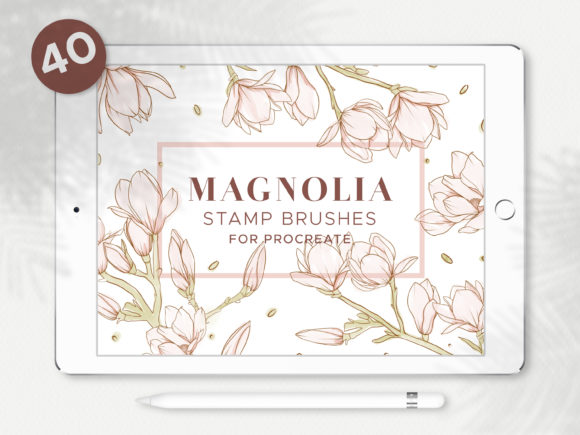 Magnolia Procreate Stamp Brushes