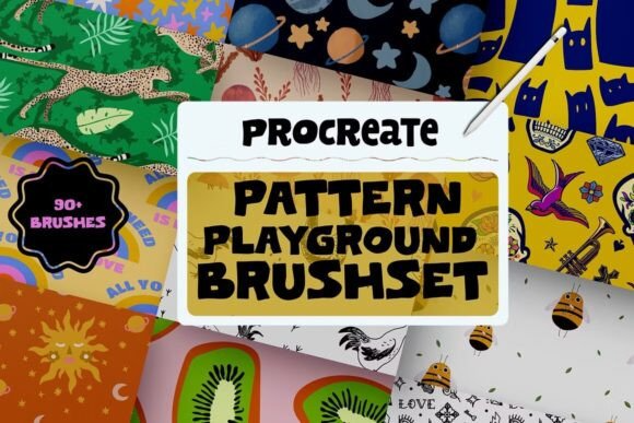 128 Procreate Patterns Brushset