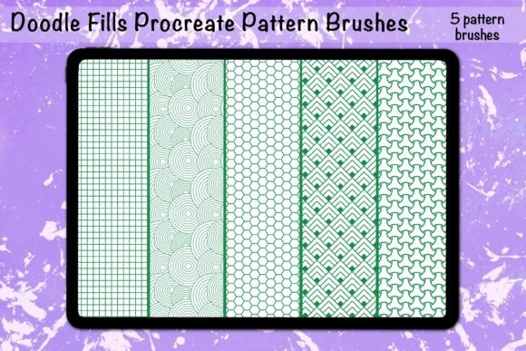 Doodle Fills 1 Procreate Pattern Brushes