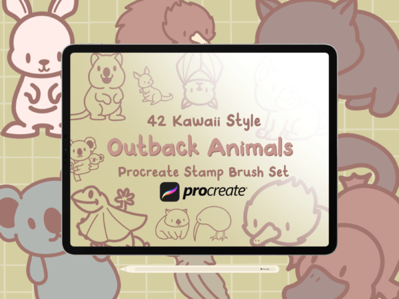 Outback Animals Procreate Stamp Brushes