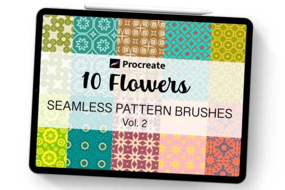 Procreate Brush,Flower Pattern Seamless