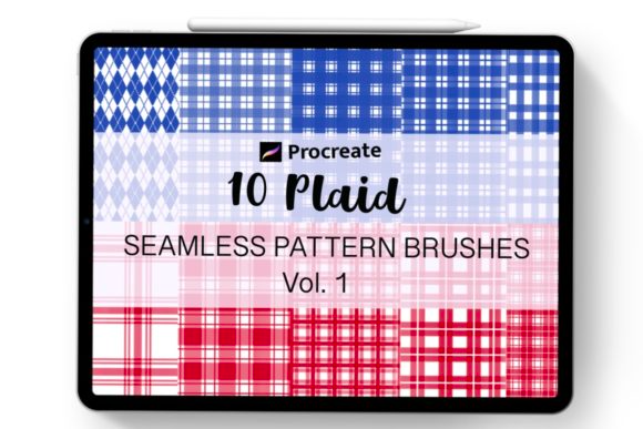 Procreate Brush Plaid Seamless Pattern