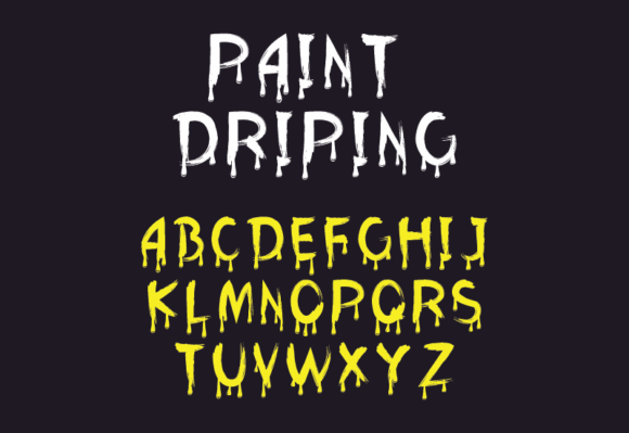 Paint Driping Font