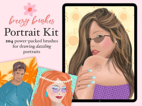 Procreate Breezy Portraits Brush Kit