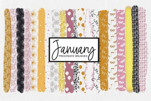 January Pattern Brushes | Glitter