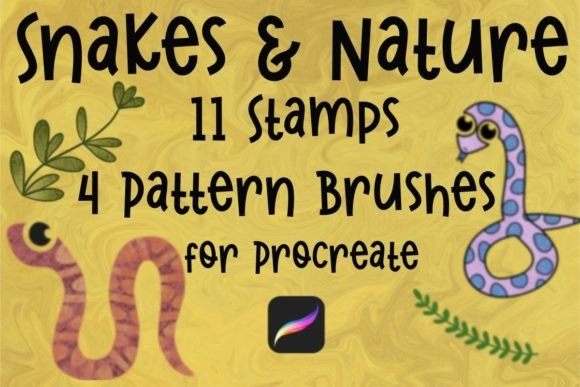 Snakes & Nature Stamps for Procreate