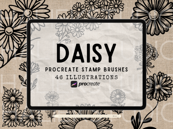Daisy Procreate Stamp Brush Set