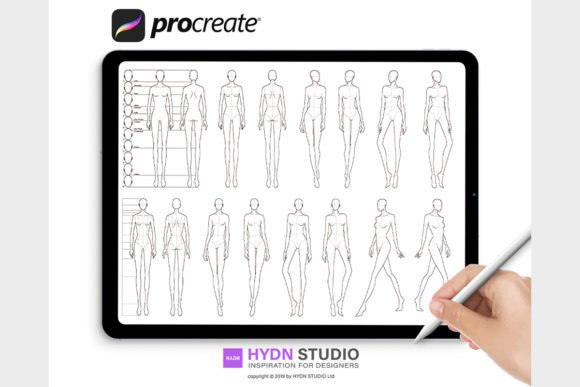 10 Head Fashion Body Poses Design