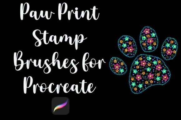 Paw Print Stamp Brush Set for Procreate
