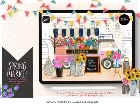 Spring Market Procreate Collection