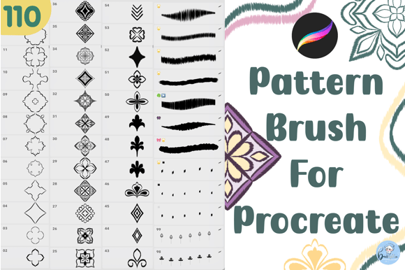 110 Pattern Brush for Procreate