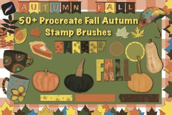 Fall Autumn Procreate Brushes Stamps