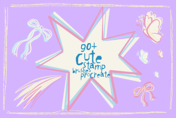 Cute Brush Kawaii Stamp Procreate