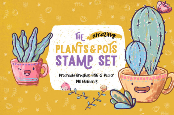The Plants & Pots Stamp Set