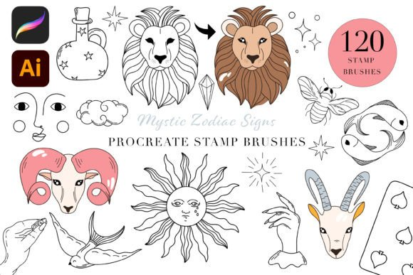 Mystical Magic Procreate Stamp Brushes