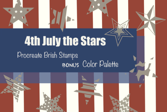 Procreate Brush Stamp| 4th of July Stars