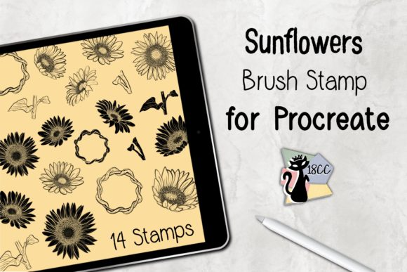 Procreate Brush Stamp | Sunflowers