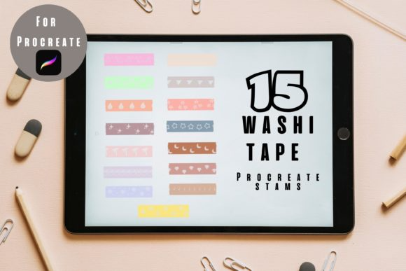 Washi Tape Procreate Stamps