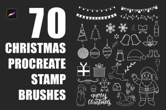 Christmas Procreate Stamp Brushes