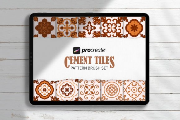 Procreate Cement Tiles Pattern Brush