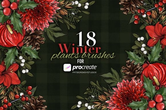 Procreate Winter Plant Brushes
