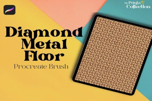 Diamond Metal Floor Procreate Brush
