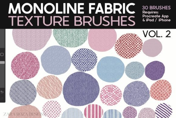 Procreate Fabric Monoline Brushes Vol. 2